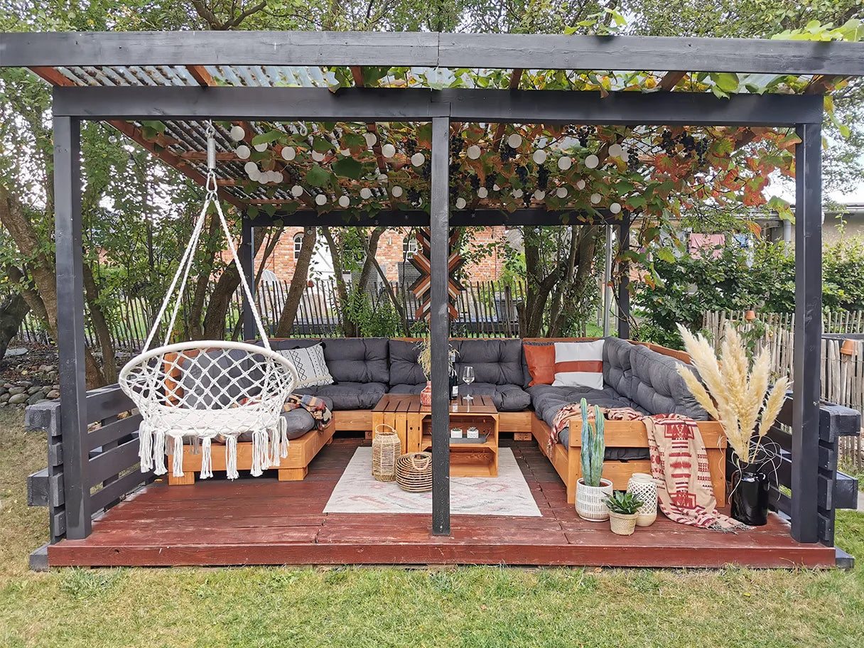 Palettenkissen Outdoor Sets & Palettensofa und Lounge Möbel selber bauen mit Saris Garage