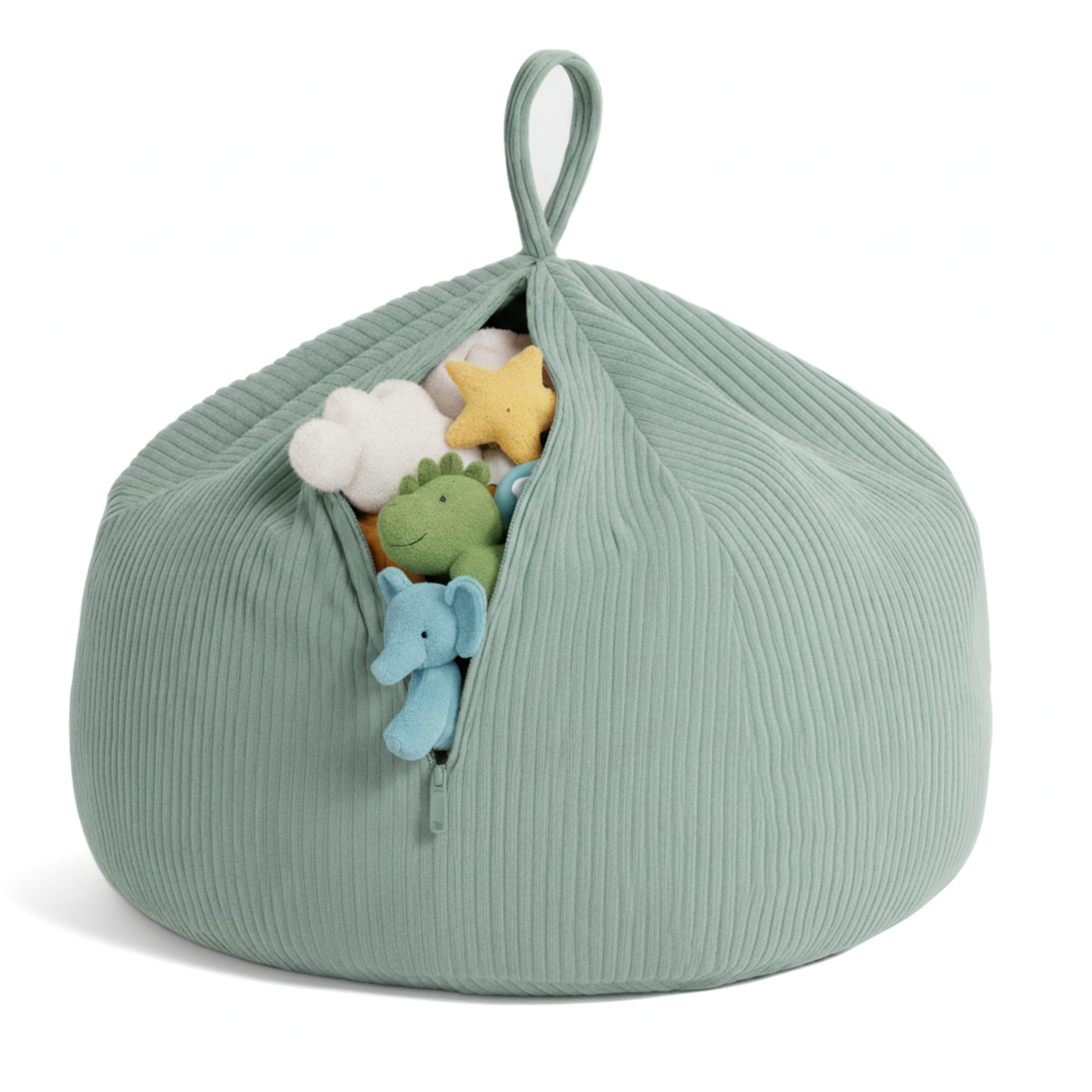 Aufbewahrungshülle für Spielzeug und Kuscheltiere – Kinder-Sitzpouf