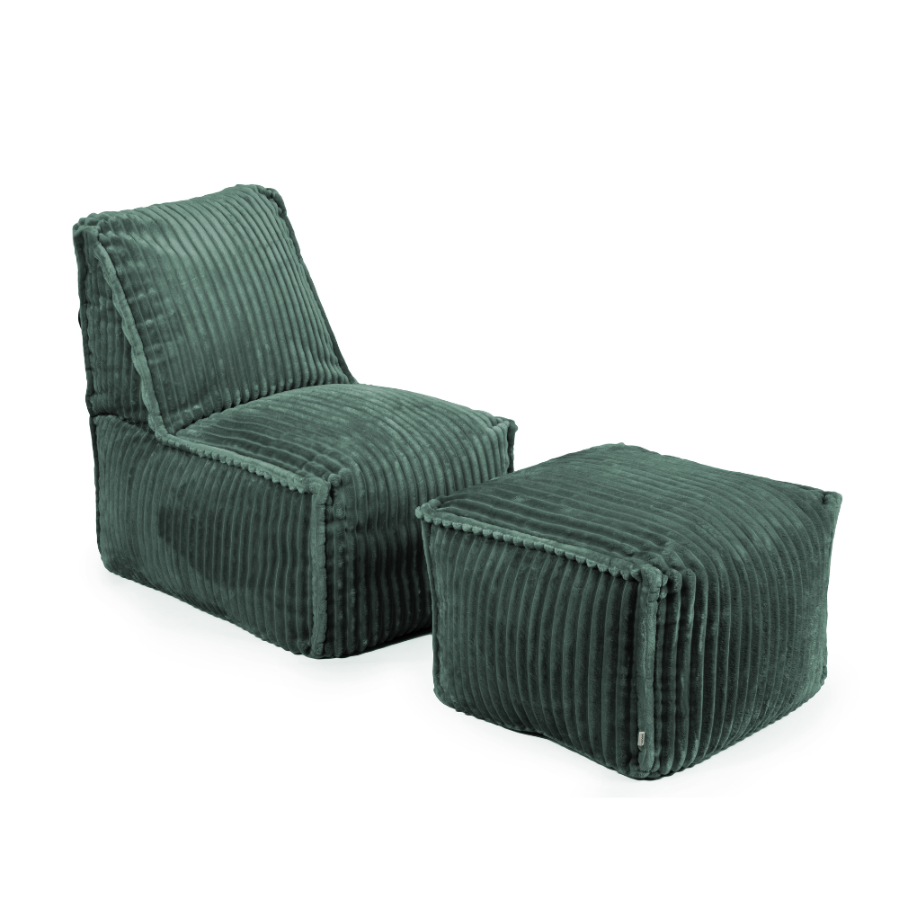 Großer Sitzsack mit Hocker für Erwachsene 80 × 60 × 85 cm
