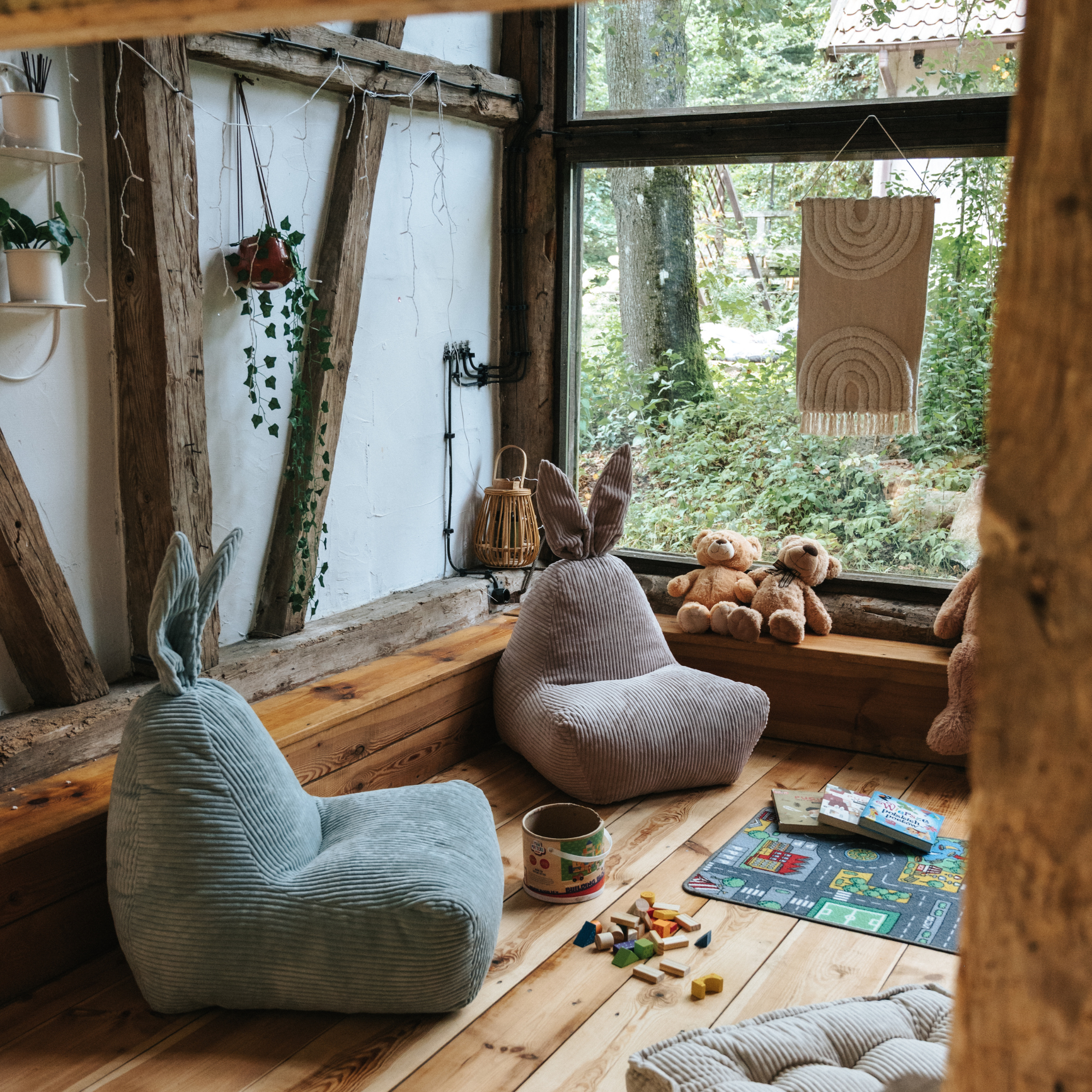 Kinder Sitzsack mit Hasenohren