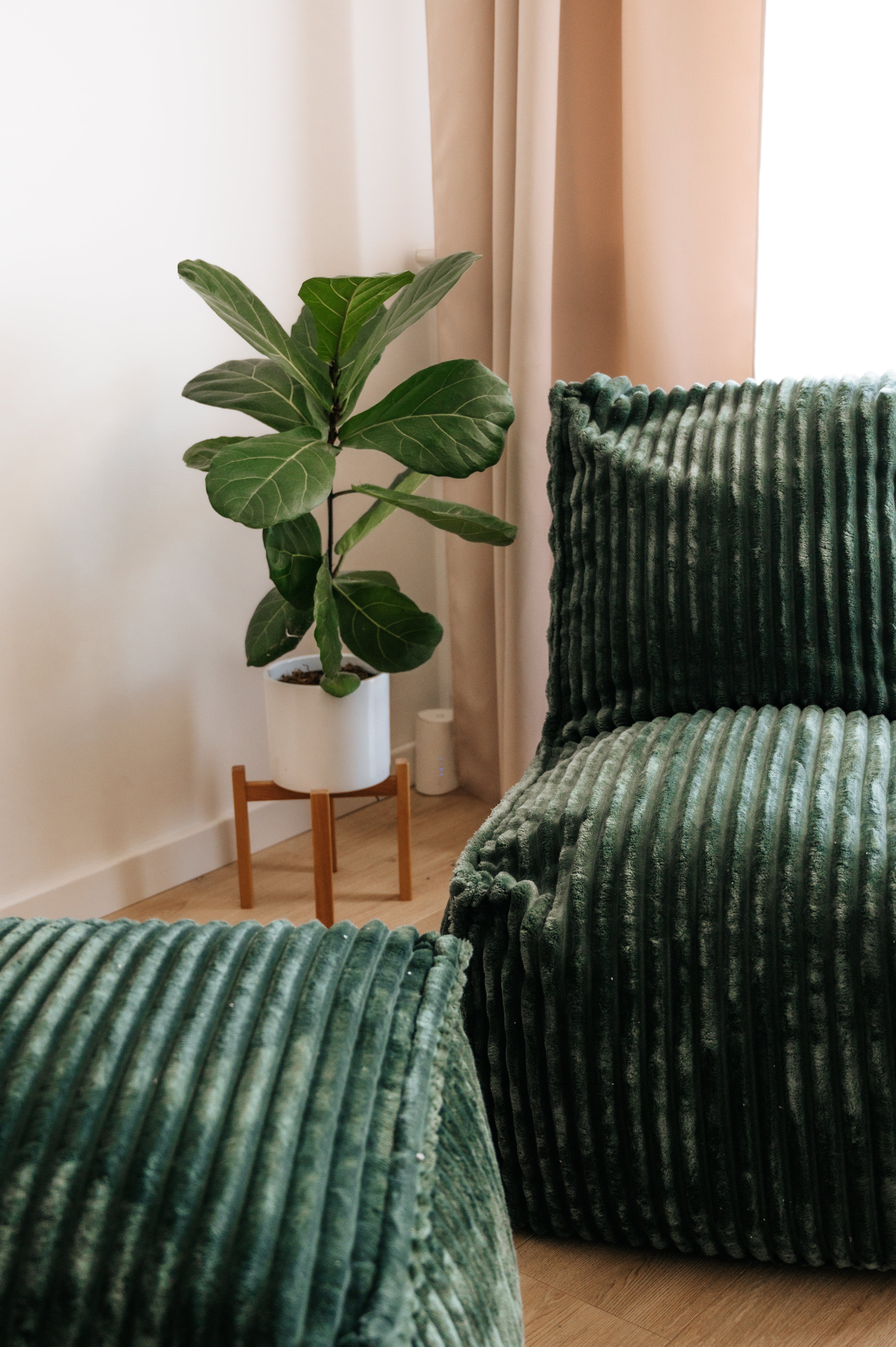Großer Sitzsack mit Hocker für Erwachsene 80 × 60 × 85 cm