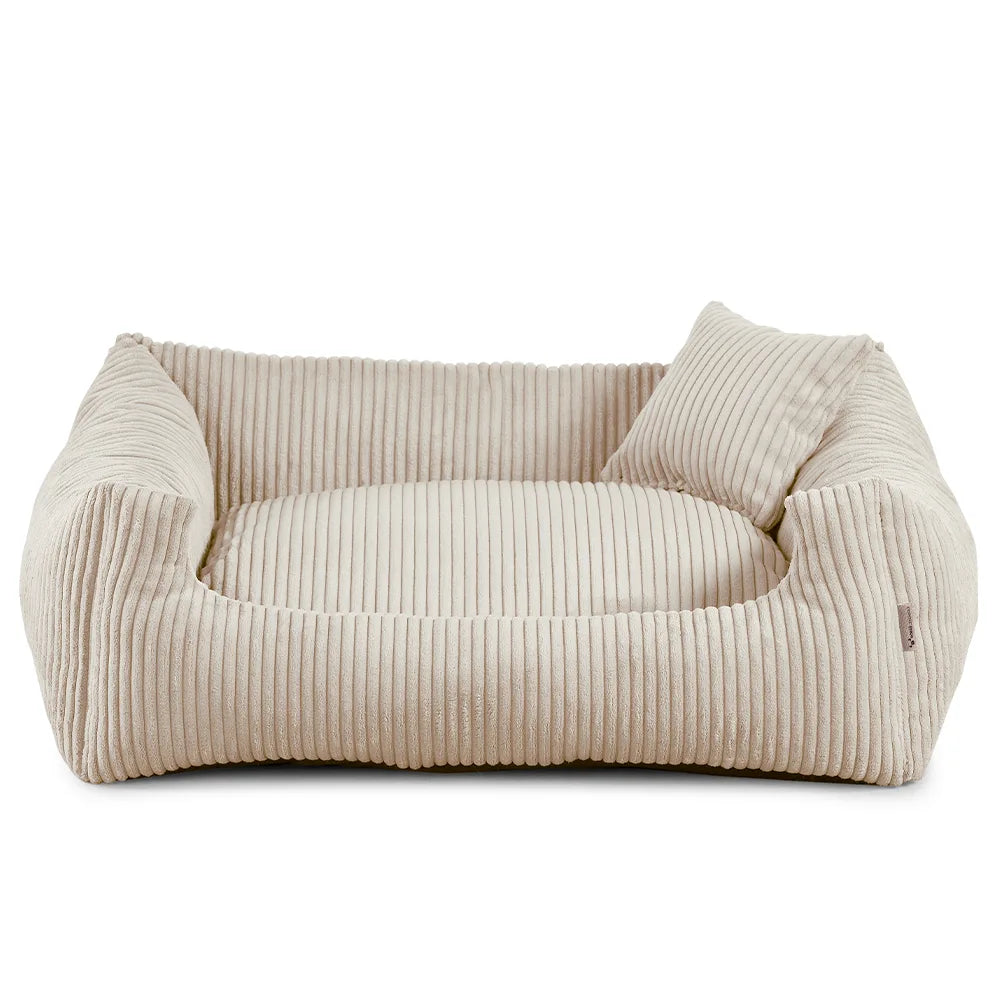 Hundebett Soft Stripe Beige