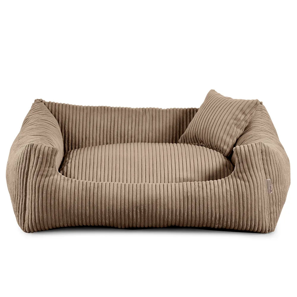 Hundebett Soft Stripe Hellbraun