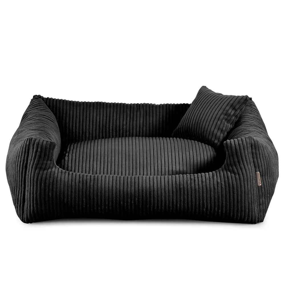 Hundebett Soft Stripe Schwarz