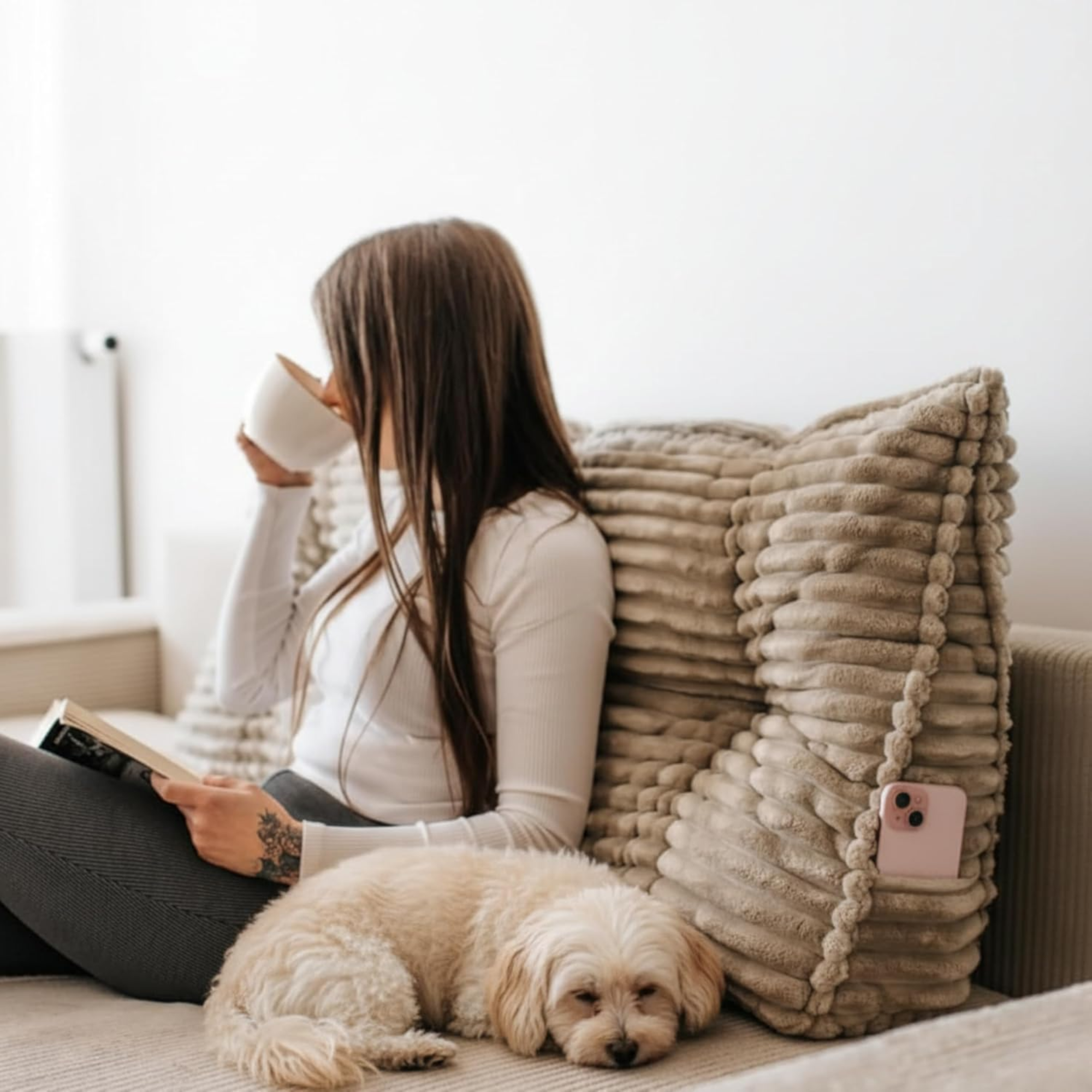 Rückenkissen / Lesekissen für Bett und Sofa