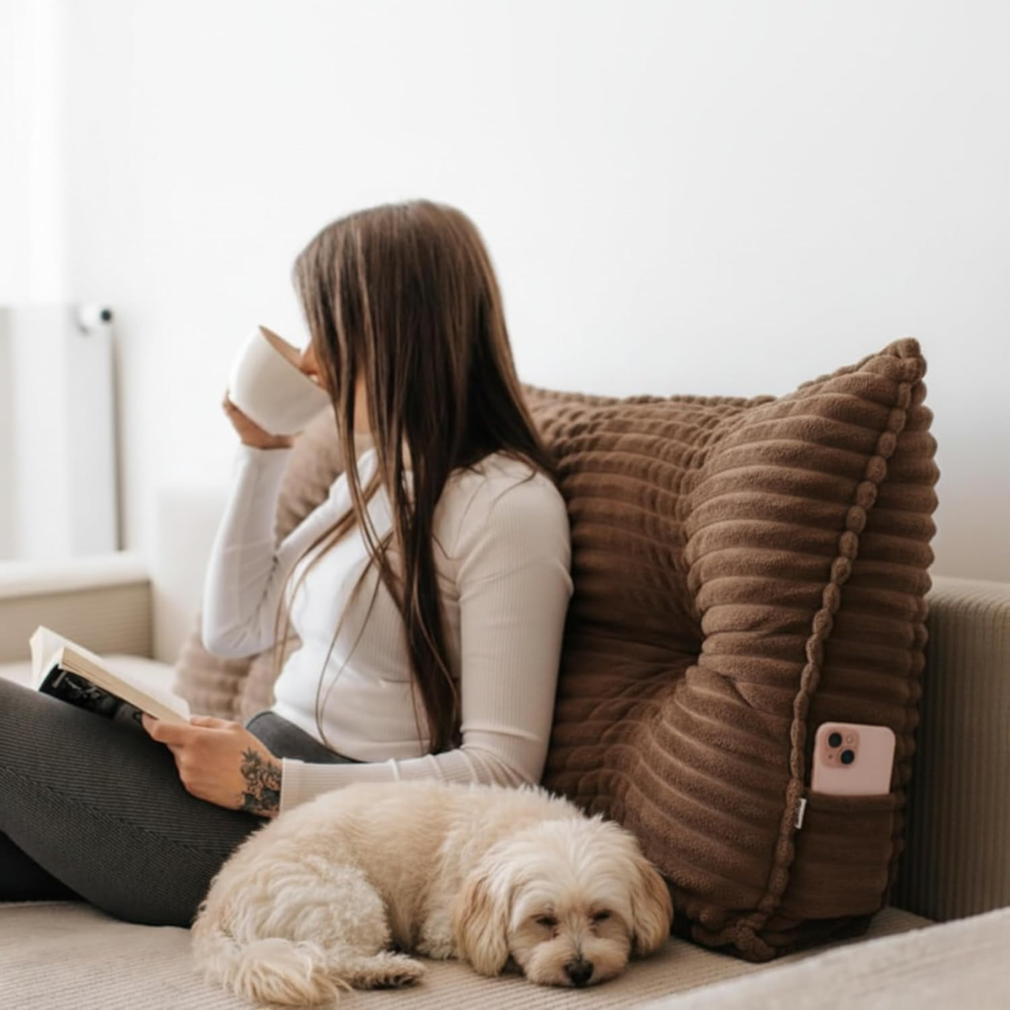 Rückenkissen / Lesekissen für Bett und Sofa