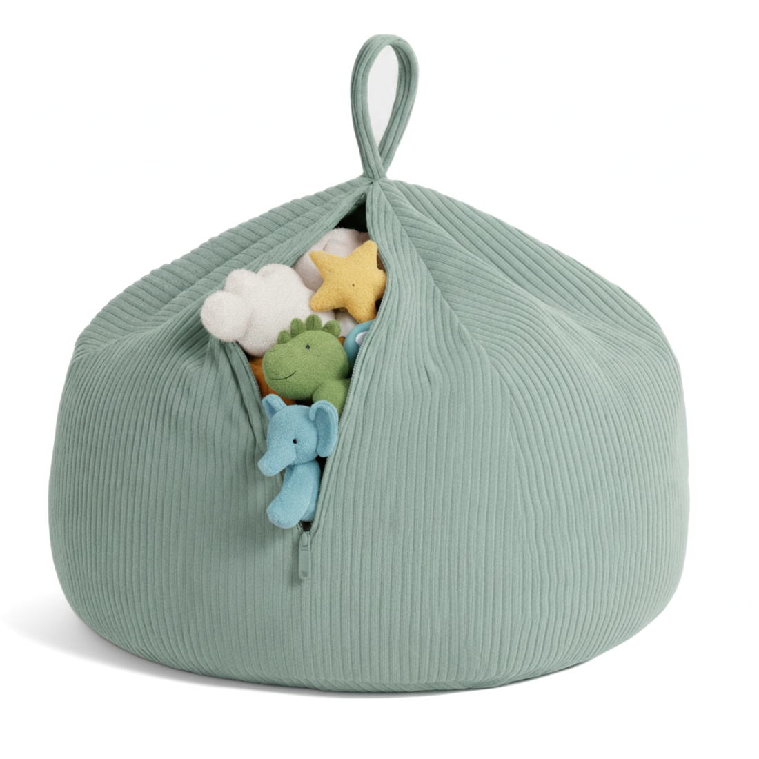 Aufbewahrungshülle für Spielzeug und Kuscheltiere – Kinder-Sitzpouf