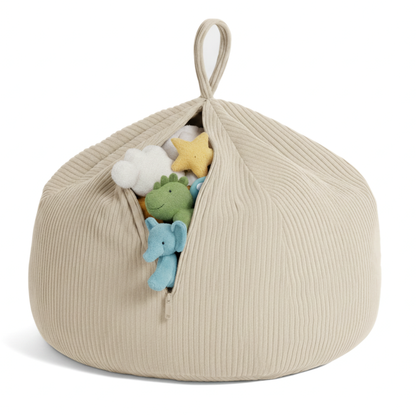 Aufbewahrungshülle für Spielzeug und Kuscheltiere – Kinder-Sitzpouf