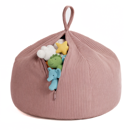 Aufbewahrungshülle für Spielzeug und Kuscheltiere – Kinder-Sitzpouf