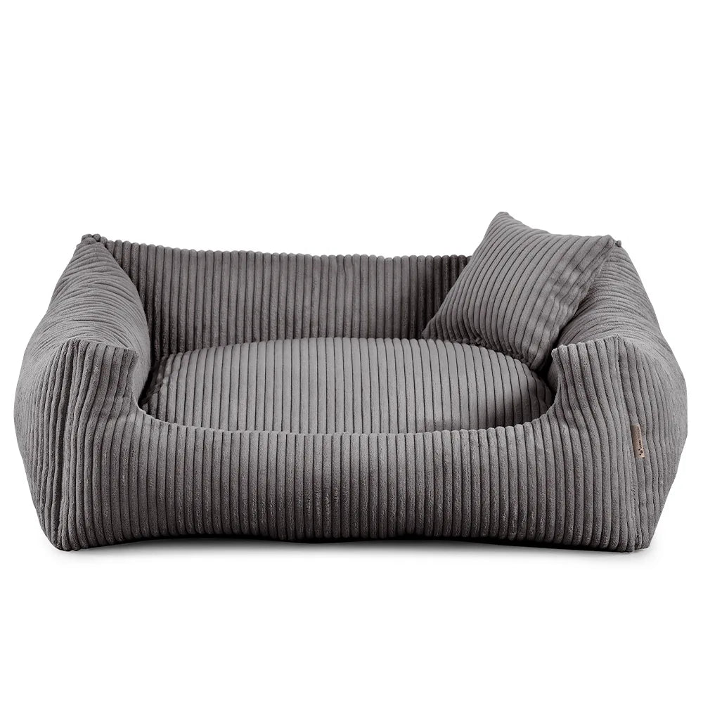 Hundebett Soft Stripe Dunkelgrau