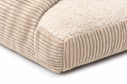 Kuschelhöhle für Hunde mit Decke „Cozy Cave“ – Cord &amp; Teddy-Fleece, abnehmbarer Bezug, M–XL