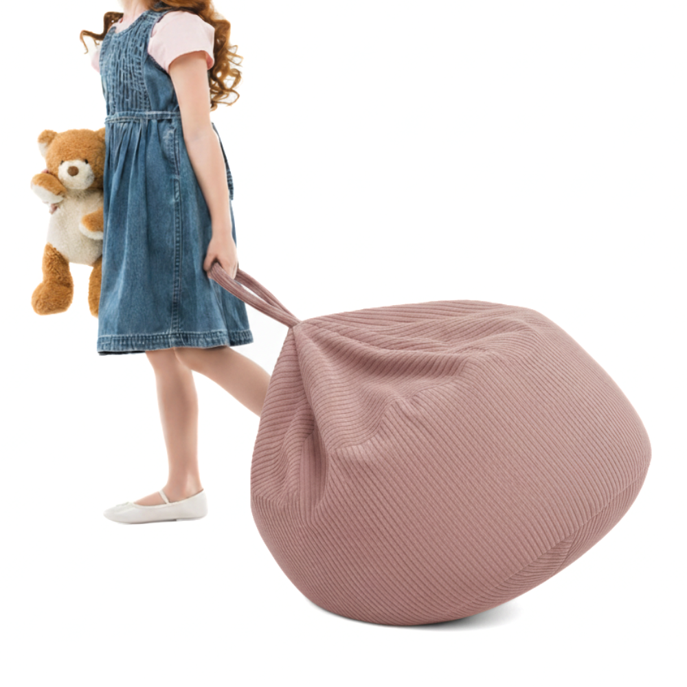 Aufbewahrungshülle für Spielzeug und Kuscheltiere – Kinder-Sitzpouf