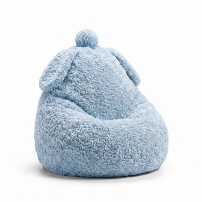 Kindersessel Schäfchen mit Rückenlehne – weicher Sitzsack aus Sheppy-Stoff, 2–6 Jahre