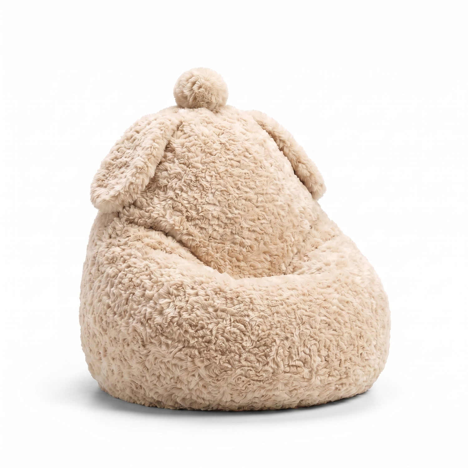 Kindersessel Schäfchen mit Rückenlehne – weicher Sitzsack aus Sheppy-Stoff, 2–6 Jahre
