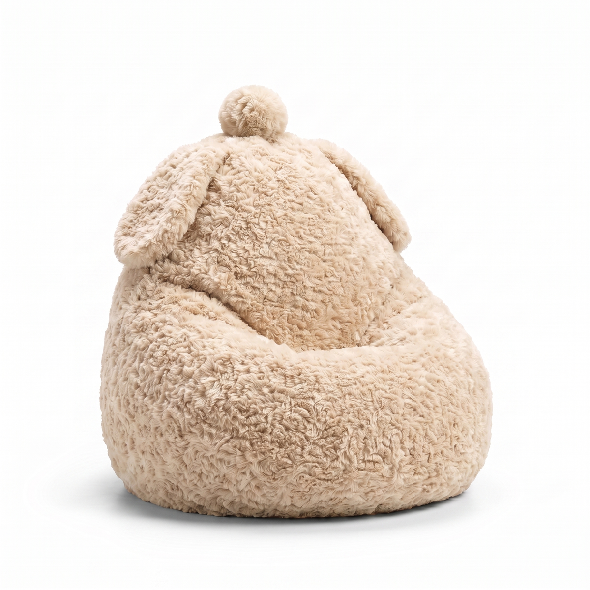 Kindersessel Schäfchen mit Rückenlehne – weicher Sitzsack aus Sheppy-Stoff, 2–6 Jahre