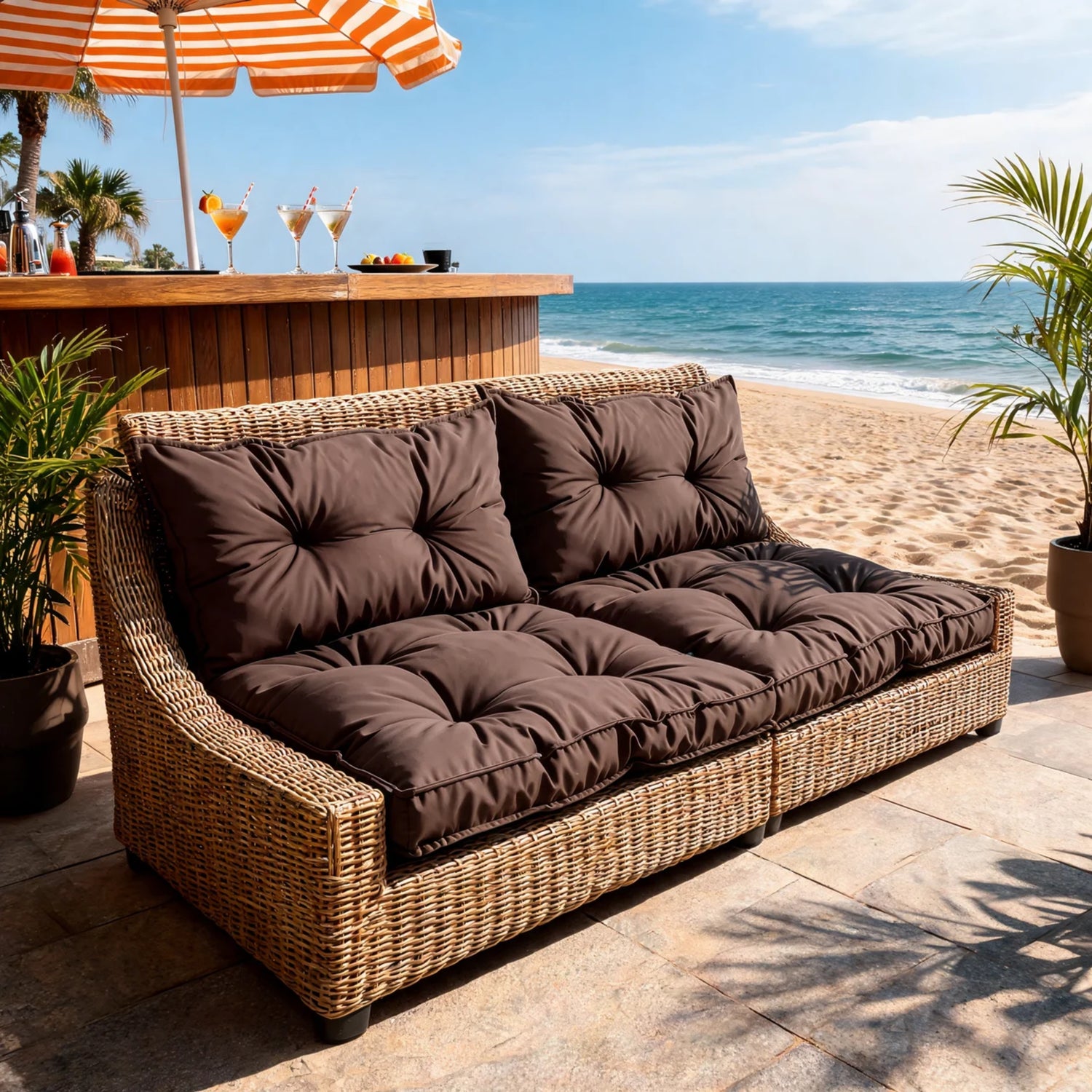 Lounge- und Stuhlkissen für Rattan- und Gartenmöbel PRL
